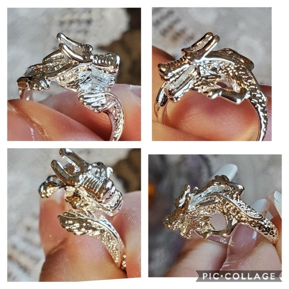 Jewelry - Sterling Silver Dragon Rings Size 8